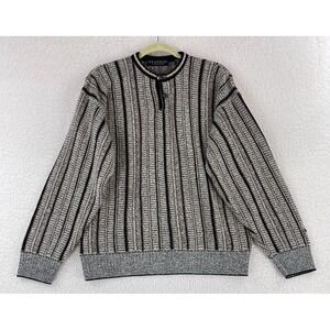 Brandini Le Collezioni Sweater Mens Medium Brown Wool Blend Made in Italy‎ LS